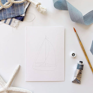 Emily Lex Seaside Paintable Watercolor Notecard Set – 8-Piece DIY Coastal Stationery Kit