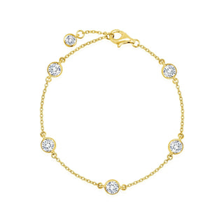 Crislu 4mm Station Bracelet in 18kt Gold