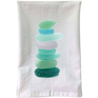 Sea Glass Stack Flour Sack Towel