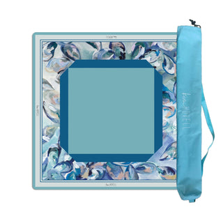 Kim Hovell Azul Oysters Mahjong Mat – Premium Coastal Neoprene Game Surface