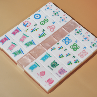 Garden Party Luxury Mahjong Set – Blush Pearl Acrylic Tiles