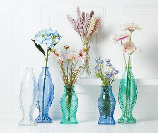 Small Spouting Fish Vase-3 Assorted-7"H