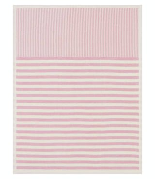 Sweet Pea Stripe Blush Pink Mini Cotton Baby Blanket -Chappy Wrap