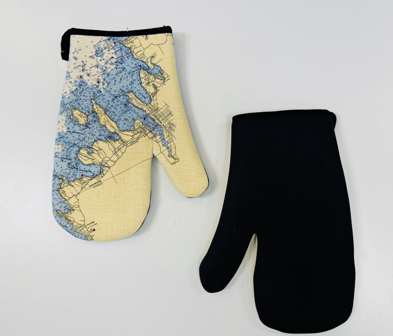 Buzzards Bay Chart Oven Mitt