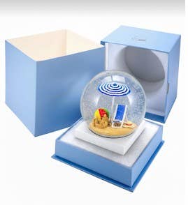 Tropical Paradise Beach Snow Globe – Custom Engravable Keepsake