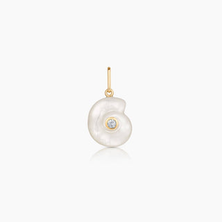THATCH Nautilus Mother of Pearl Spiral Charm – Modern Coastal Luxury
