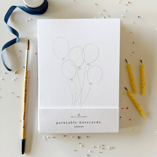 Celebrate Paintable Watercolor Notecards – DIY Set of 8 Greeting Cards by Emily Lex