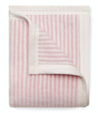 Sweet Pea Stripe Blush Pink Mini Cotton Baby Blanket -Chappy Wrap