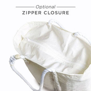 Sea Bags Recycled Sail Cloth Large Tote - Navy Anchor & Hemp Rope Handles