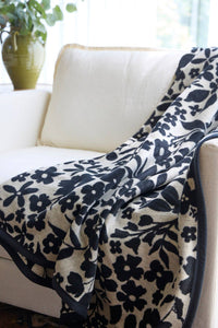 Midnight Floral Blanket