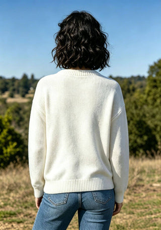 Marine lobster jacquard knit sweater fall winter pullover