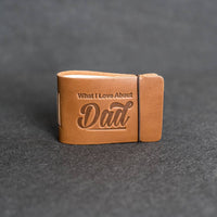 What I Love About Dad Leather Book