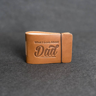 What I Love About Dad Leather Book