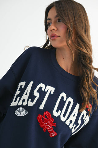 East Coast Collegiate Nautical Fleece Pullover
