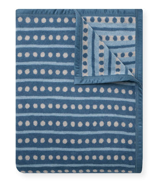 ChappyWrap Beach Pebble Cornflower Blue Cotton Blend Throw Blanket - 60”x80” Reversible