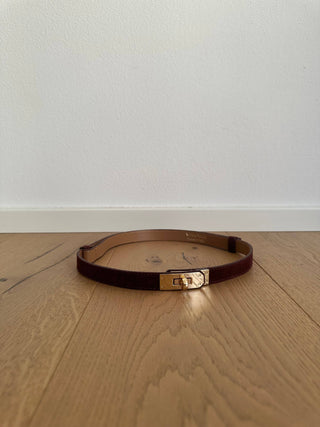MAIDA Suede BELT - Top grain leather