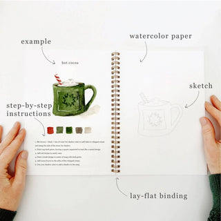 Emily Lex Christmas Watercolor Workbook: Relaxing Holiday Art for All Ages