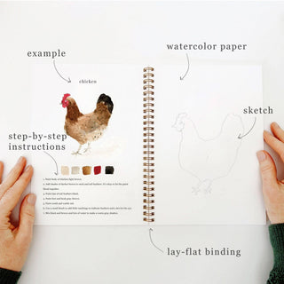 Emily Lex Animals Watercolor Workbook: Step-by-Step Beginner Painting Guide