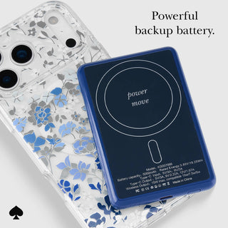 Kate Spade New York MagSafe Wireless Power Bank – Flowerbed Blue