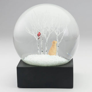 Lab in the Woods Glass Snow Globe – Premium Dog Lover Decor