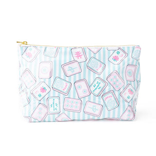8 Oak Lane Clear Coated Travel Cosmetic Case in Mahjong Stripe