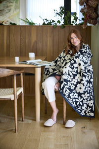 Midnight Floral Blanket