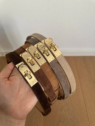MAIDA Suede BELT - Top grain leather