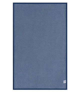Harborview Herringbone Navy Blanket - Chappy Wrap Midi