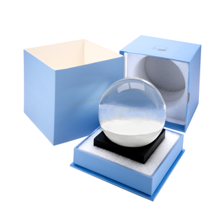 Coastal Sloop Sailboat Snow Globe - Premium Nautical Glass Decor