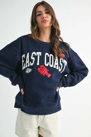 East Coast Collegiate Nautical Fleece Pullover