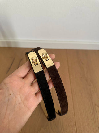 MAIDA Suede BELT - Top grain leather