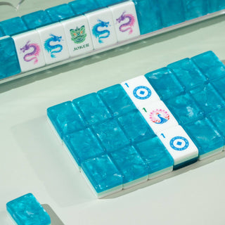 Garden Party American Mahjong Set - Aqua Lagoon Luxury Edition