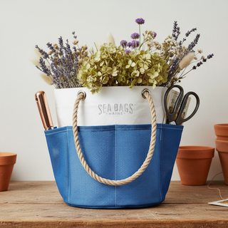 Sea Bags Harbor Blue Gardener's Bucket Bag