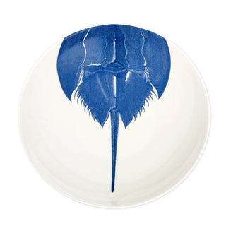 Caskata Horseshoe Crab Artisan Porcelain Wide Serving Bowl (11.5”)