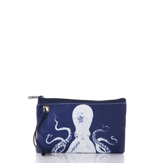 Sea Bags Recycled Sail Cloth Octopus Wristlet – Navy & White
