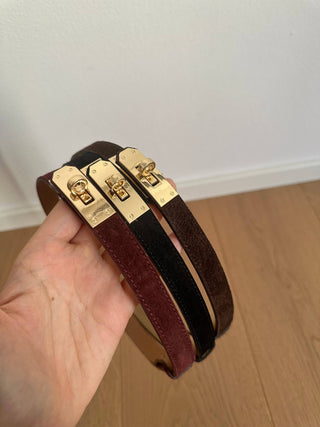 MAIDA Suede BELT - Top grain leather