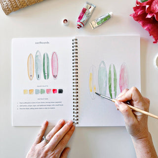 Emily Lex Tropical Watercolor Workbook: Relaxing Floral Painting Guide