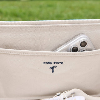 Case-Mate Signature Bow Canvas Tote – Chic Stain-Resistant Daily Carry