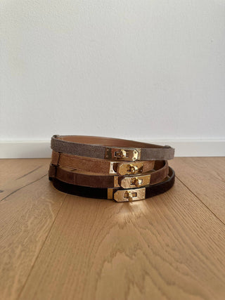 MAIDA Suede BELT - Top grain leather