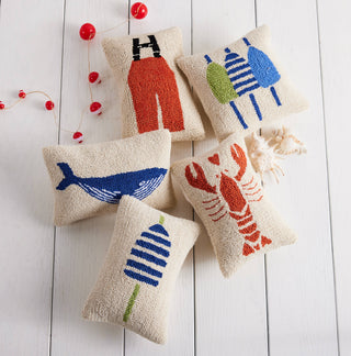 Navy Stripe Buoy Hook Pillow - Kate Nelligan