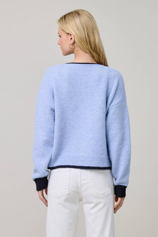 Alpine Ski Toggle Cardigan Blue