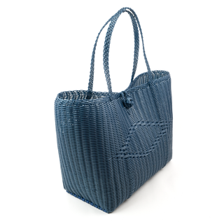 The Lilley Line Medium Tote - Solid Fog Blue | Waterproof All-Purpose Utility Bag