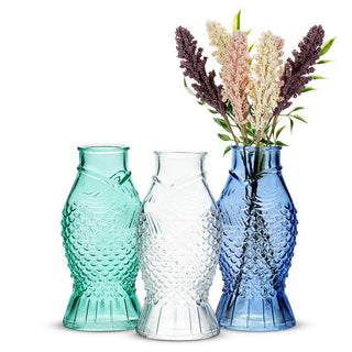 Small Spouting Fish Vase-3 Assorted-7"H