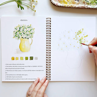 Emily Lex Flowers Watercolor Workbook: Step-by-Step Beginner Painting Guide