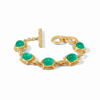 Julie Vos Cabochon Bracelet, Iridescent Emerald Green