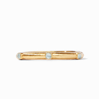 Julie Vos Catalina Stone Hinge Bangle, Iridescent Aquamarine Blue