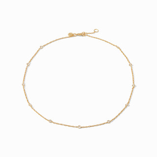 Julie Vos Celeste Delicate Station Necklace, Gold, full length