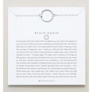 Begin Again Silver Necklace shown 

Length: 16" Adjustable, 2" Built-in Extender
Diameter: 14 mm