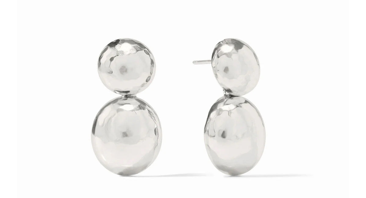 Pure silver plate (tarnish-free)
Length: 1.3 inches
Post for pierced ears
Includes pure silver plated earring backs
Julie Vos hallmark