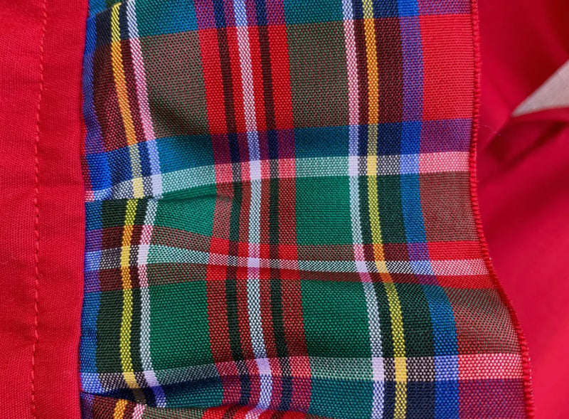 Dionne Holiday Plaid Ribbon Shirt